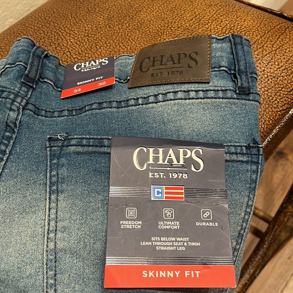 Brand New Chaps Skinny Fit Freedom Stretch Ultimate Comfort Stone Washed Jeans! - Picture 7 of 8